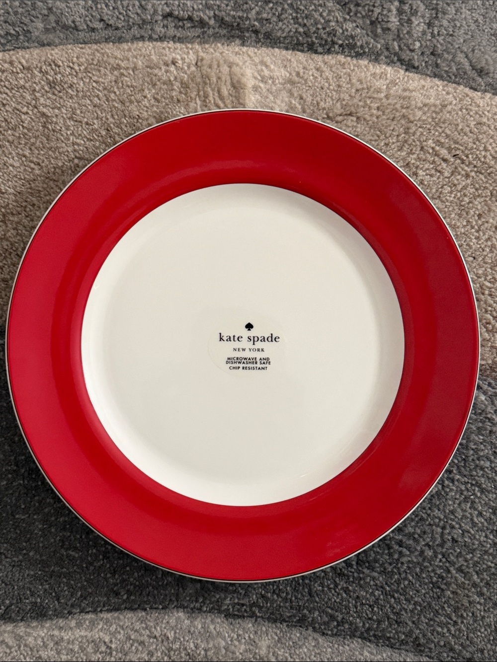 Kate Spade Lenox Rutherford Circle Red Dinner Plate NWT